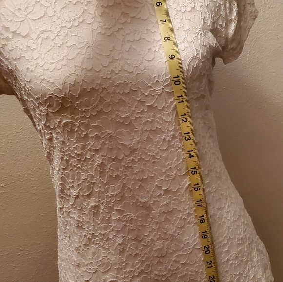 EXPRESS white lace top - Picture 9 of 10